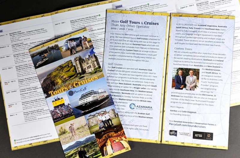 PerryGolf Tours & Cruises Mailer