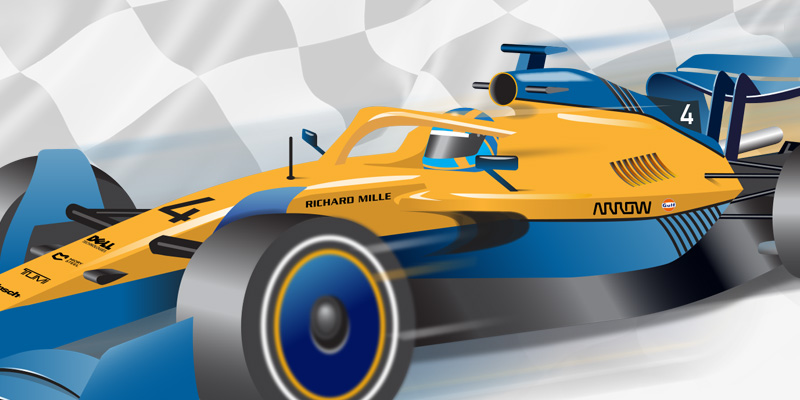 F1 Car Illustration